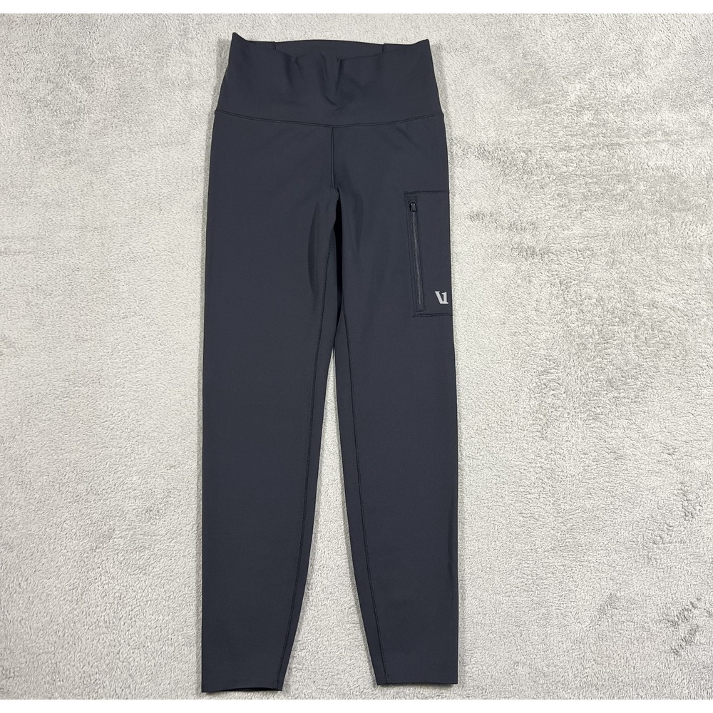 Vuori Evolve Zipped Leggings Womens Medium Black Athletic Performance Gym VW4119